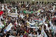 Protestas a favor de Daniel Quintero 