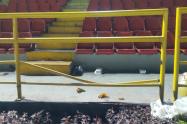 Daños en graderías del estadio Manuel Murillo Toro