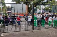 Protesta en el colegio San Simón