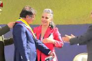 María José Pizarro y Gustavo Petro en posesión