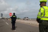 Policía en carreteras de Bolívar