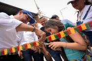 Inauguración de vías barrio Timaká
