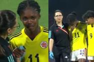 Linda Caicedo lesionada en el Mundial Femenino Sub 17