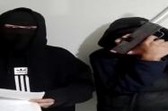 Hombres amenazando en video 