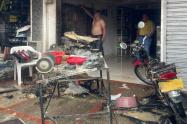 Se incendió taller de motos en el barrio Ricaurte, parte alta en Ibagué