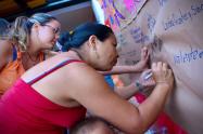 Activistas contra la violencia de género