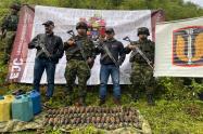 Hallan caleta con material explosivo perteneciente a la columna Móvil Dagoberto Ramos en el sur del Tolima