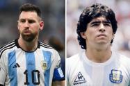 Lionel Messi y Diego Armando Maradona