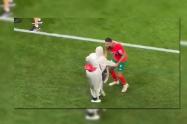 Jugador marroquí bailando