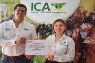 Sebastián Perdomo, gerente Ibagué Limpia y Érica Solano, directora ICA