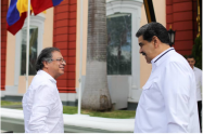 Presidentes Gustavo Petro y Nicolás Maduro reunidos en Venezuela