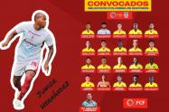 Junior Hernandez jugador del Deportes Tolima convocado a seleccion