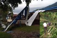 Colegio afectado por vendaval en Chaparral