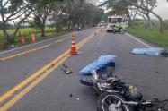 Accidente vía Alvarado 