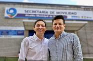 Andrés Hurtado, alcalde de Ibagué y Óscar Berbeo, secretario de Movilidad