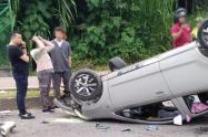 ¡Salió ileso! Se accidentó el cantante Andrés Núñez frente al Pedregal