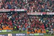 Pelea entre hinchas de Cali y Medellín