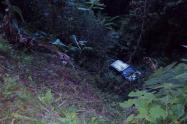Carro se fue al abismo en Cajamarca