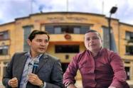 Andrés Fabián Hurtado, alcalde de Ibagué, José Edilson Pava, líder transportador
