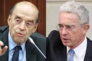 Canciller, Álvaro Leyva y expresidente, Álvaro Uribe. 