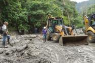 Derrumbe en la vía Cocora-Laureles, zona rural de Ibagué