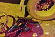 Atención: Abuelito en bicicleta fue arrollado por tractocamión en Mariquita