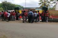 Colegio protesta Saldaña