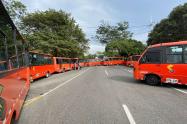 Paro de busetas en Ibagué.