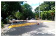 Señalización vial en La Palma, en Buenos Aires