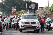 Marcelo Alzate, liderando el desfile de la Virgen del Carmen