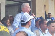 Álvaro Uribe Vélez en el centro de Bucaramanga 