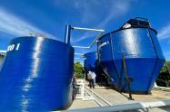 Tanque de tratamiento de agua en El Salado