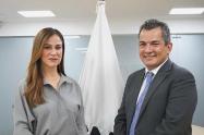 Alfonso Campo y Maritza Martínez, magistrados del CNE. 