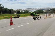 Falleció ciclista arrollado por una motociclista en la variante del Guamo