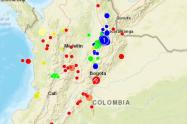 Reporte de sismos en Colombia 