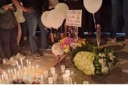 Velatón en Cali por muerte de Michel Dahiana.