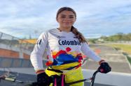 Natalia Mendieta, en el Campeonato Mundial de BMX UCI 2025 en Dinamarca