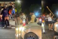 Violento accidente terminó en pelea con cuchillos en pleno barrio de ibagué