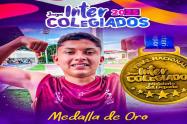 Marlon López, medallista dorado en Juegos Nacionales Intercolegiados