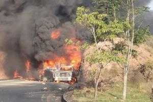 incendio vehícular en Norte de Santander 