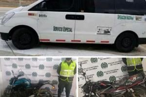 Vehiculos recuperados en el Tolima