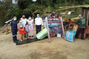 Llega ayudas a San Juan de la China tras incendio estructural