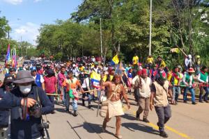 Minga indígena en su paso por Cali