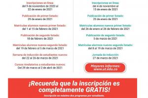 Inscripciones gratis Universidad del Tolima