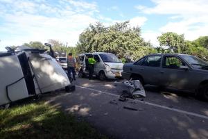 Cuatro lesionados dejó accidente múltiple sobre la vía Espinal – Guamo