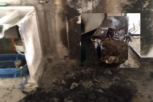 Dejaron cigarrillo prendido y casi se incendia apartamento Villa Cindy