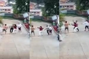 ¡Intolerancia! Dos sujetos se dieron machete y cuchillo en Rioblanco