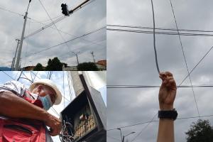 Semáforo de la calle 24 con carrera primera de Ibagué