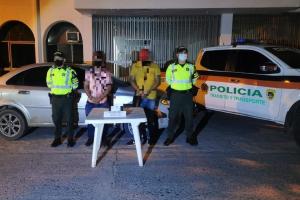 Pareja ocultaba en su vehículo un kilo de clorhidrato de coca en la vía al Guamo