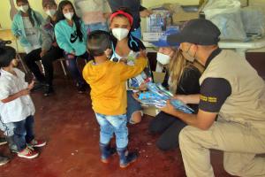Militares desminadores realizaron jornada de acción integral en el Cañón de las Hermosas